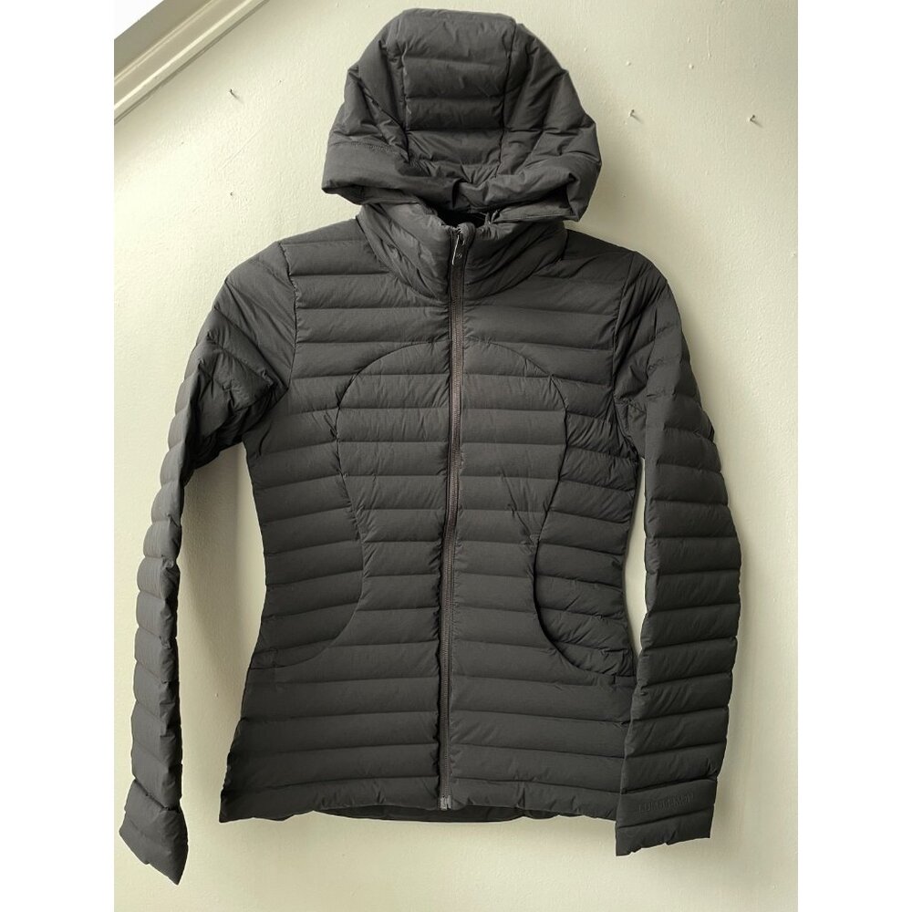 Lululemon Pack It Down Jacket Size 6 Black Removeable Hood